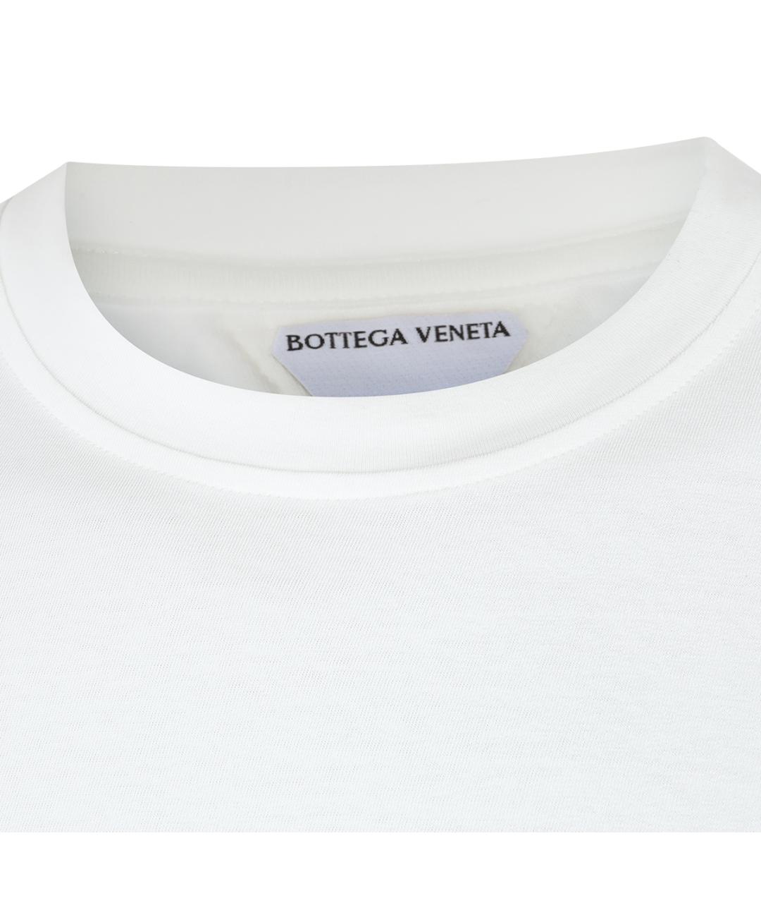 BOTTEGA VENETA Белая хлопковая футболка, фото 3