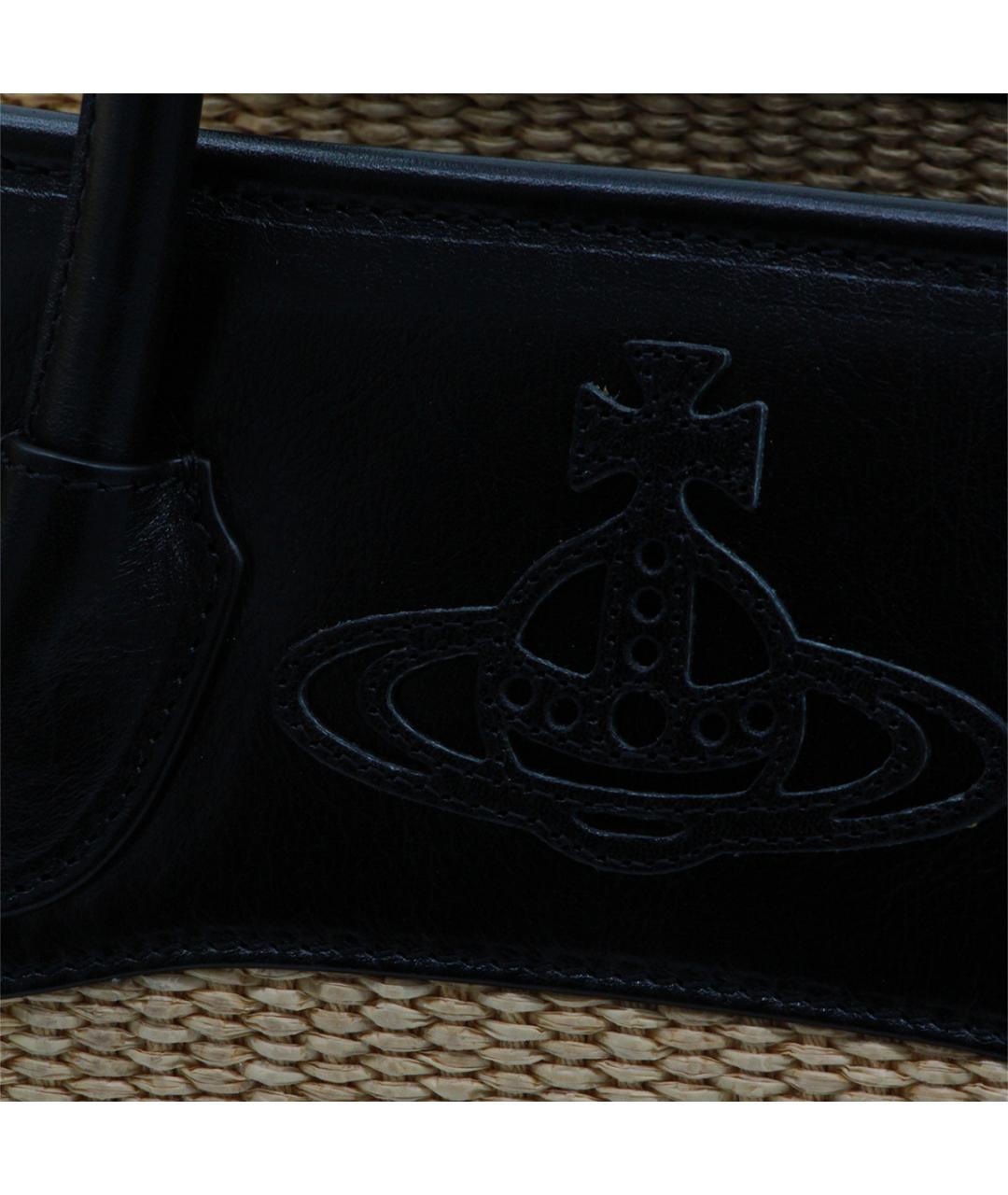 VIVIENNE WESTWOOD Бежевая пелетеная сумка тоут, фото 4