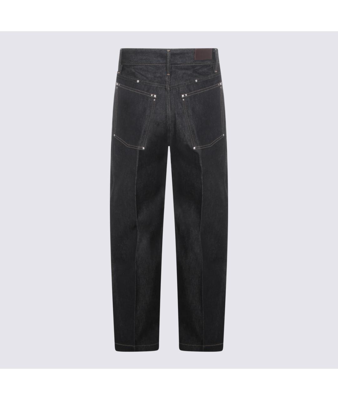 LEMAIRE Черные хлопковые прямые джинсы, фото 4