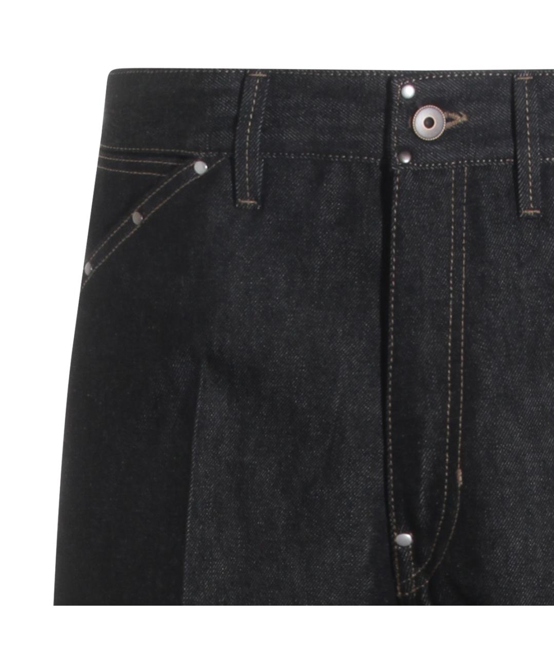 LEMAIRE Черные хлопковые прямые джинсы, фото 5