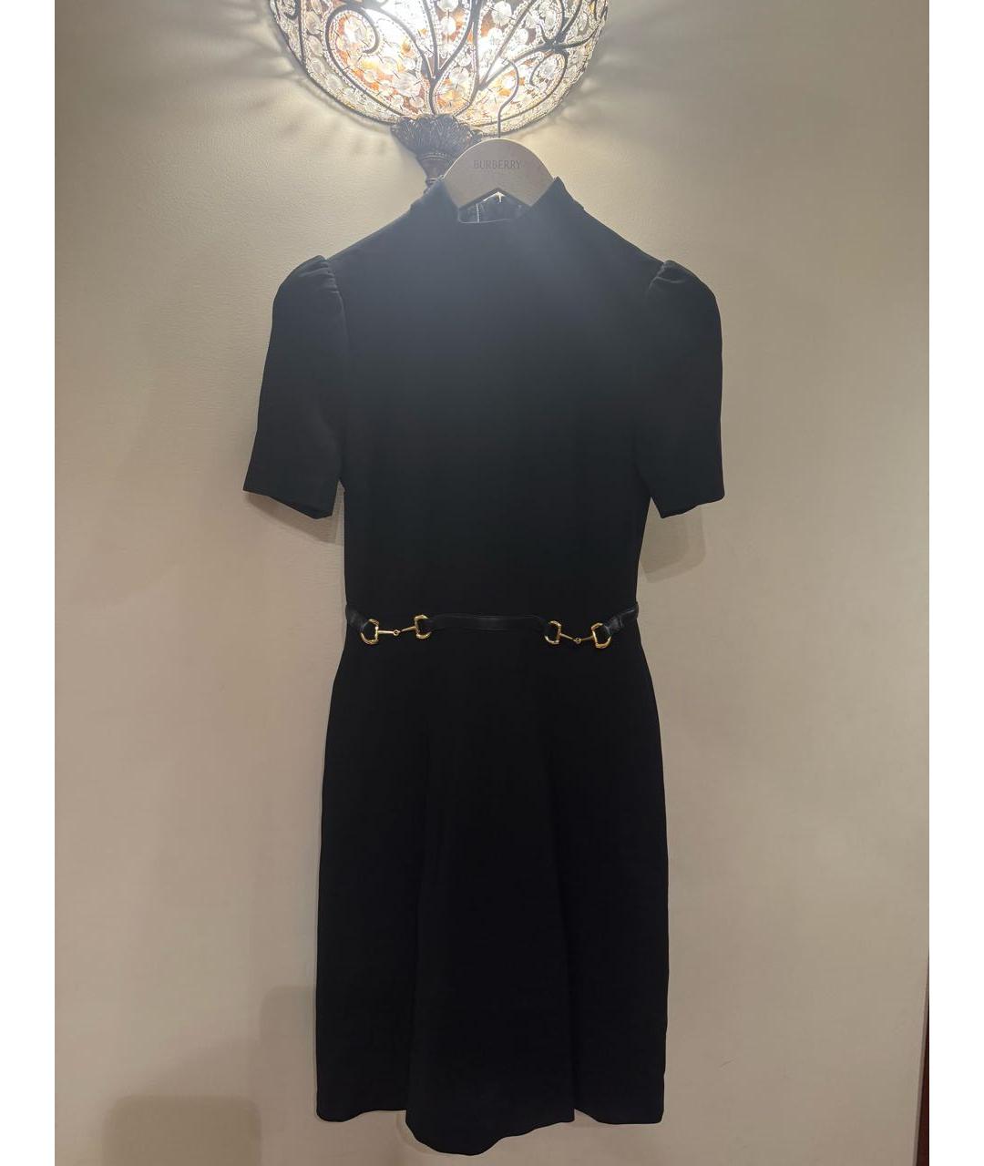 GUCCI Черное вискозное коктейльное платье, фото 5