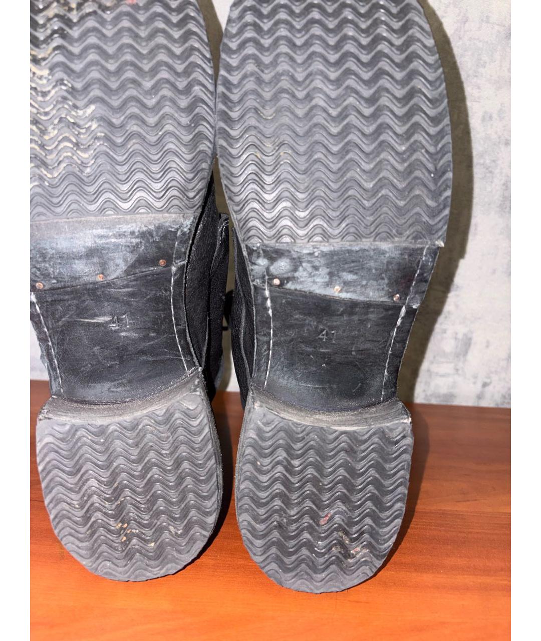 GUIDI Черные кожаные высокие ботинки, фото 8