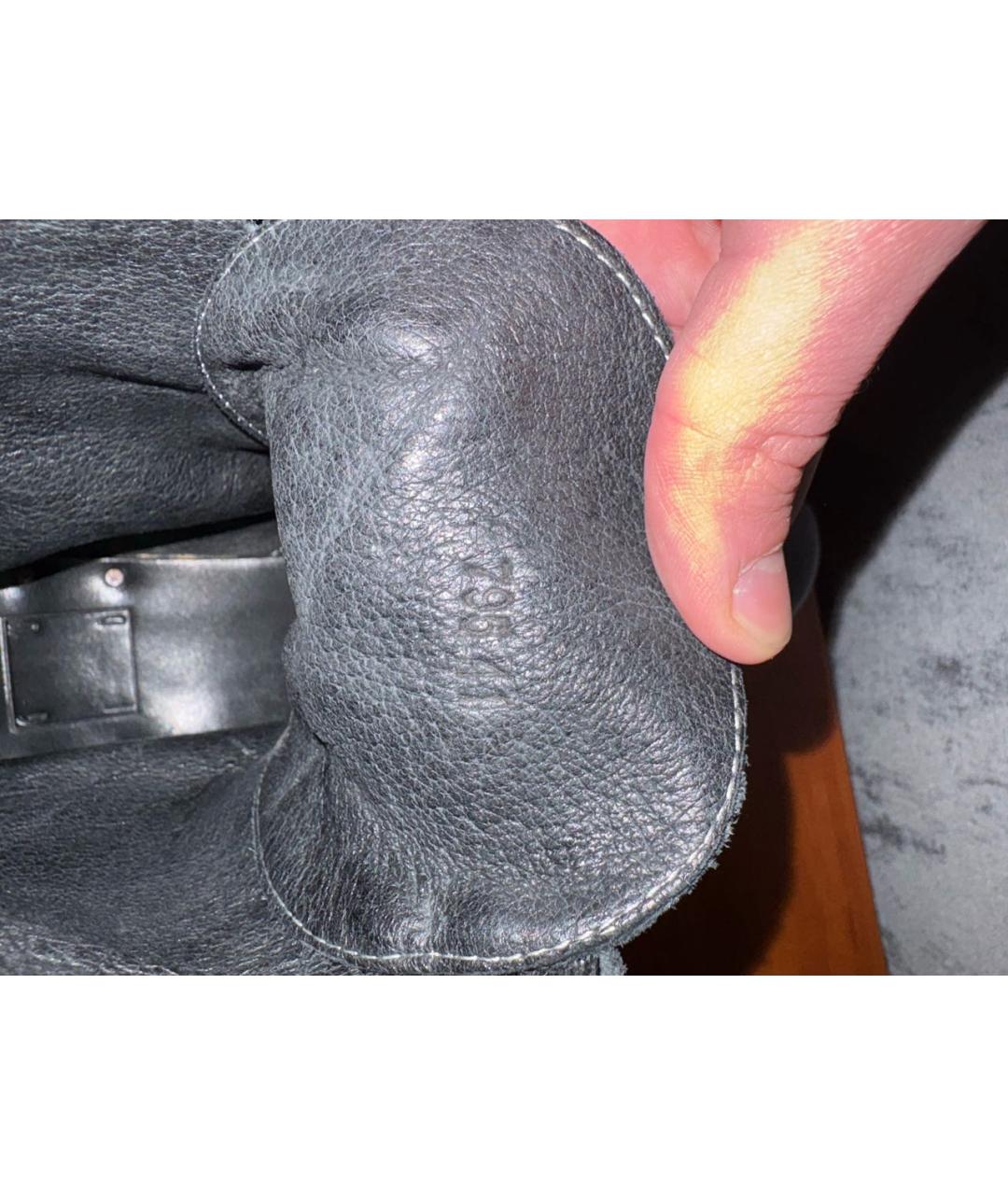 GUIDI Черные кожаные высокие ботинки, фото 7