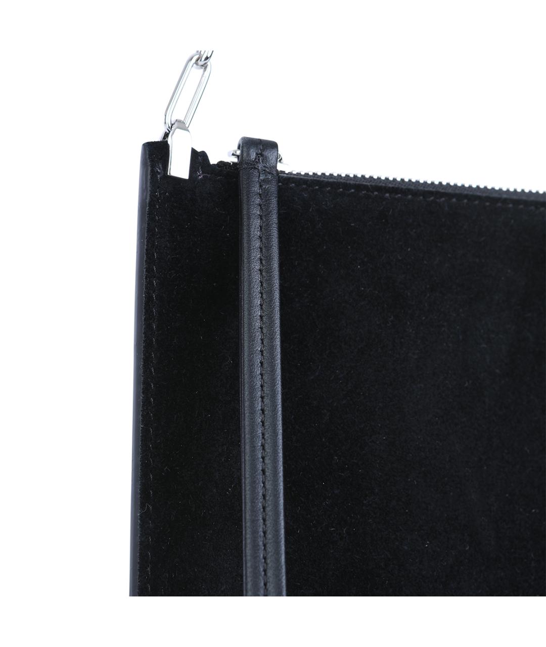 PHOEBE PHILO Черная кожаная сумка через плечо, фото 4