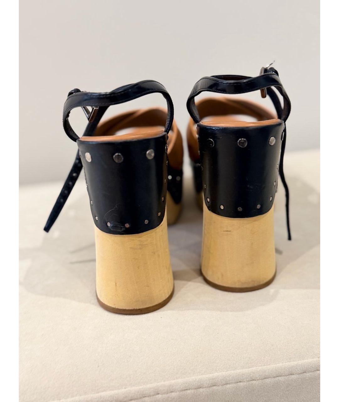 PRADA Бежевые кожаные мюли, фото 2