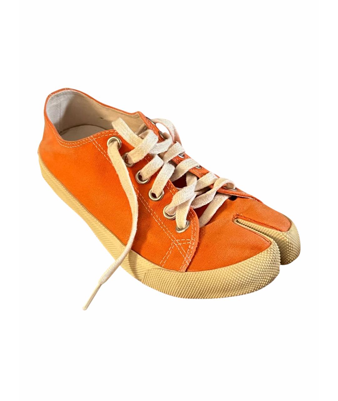 MAISON MARGIELA Оранжевое кеды, фото 1
