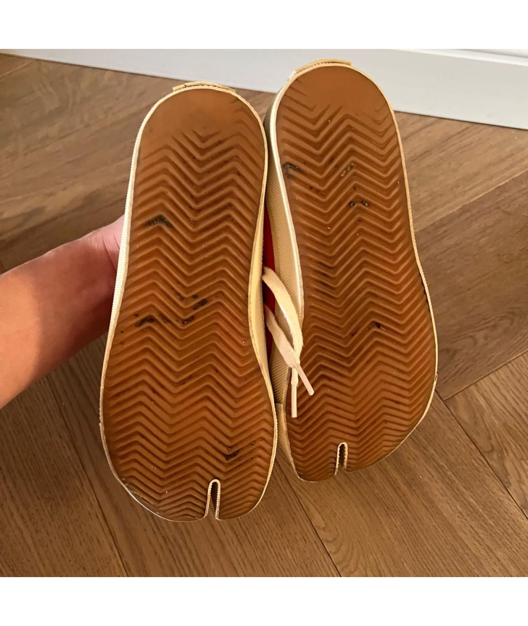 MAISON MARGIELA Оранжевое кеды, фото 3