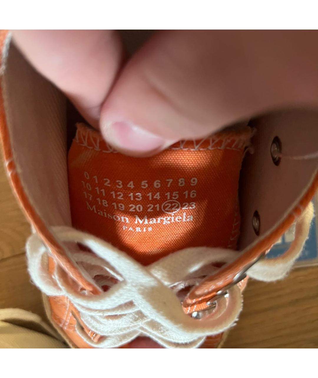 MAISON MARGIELA Оранжевое кеды, фото 7