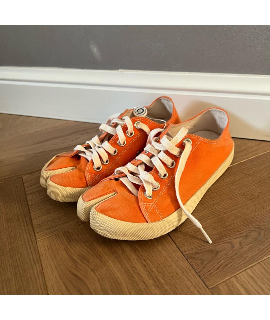 MAISON MARGIELA Оранжевое кеды, фото 2