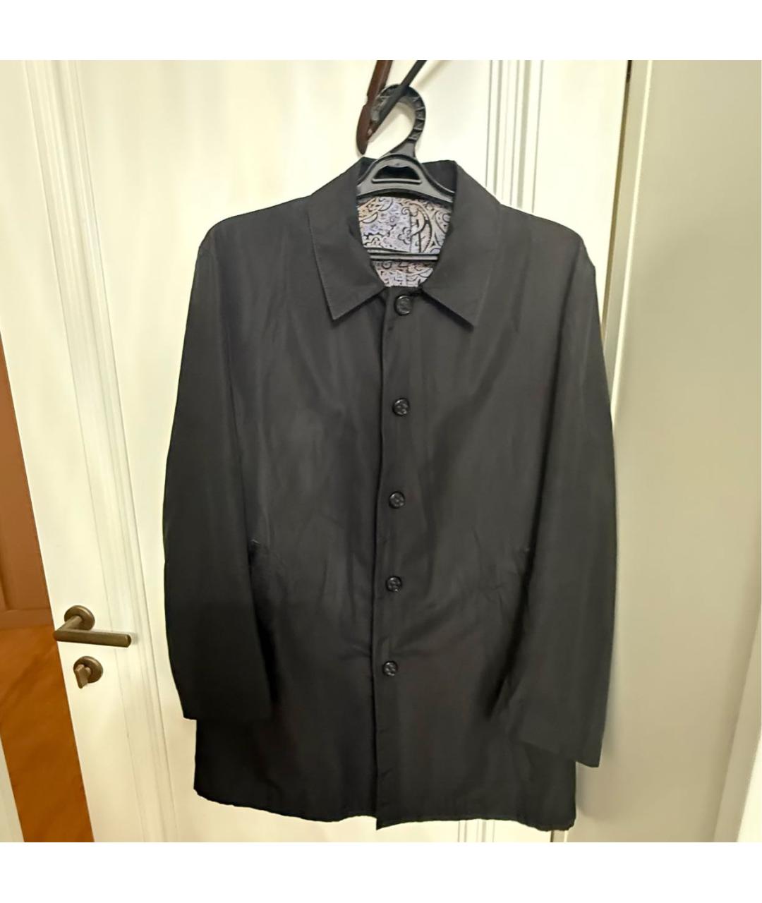 STEFANO RICCI Черный полиэстеровый тренч / плащ, фото 9