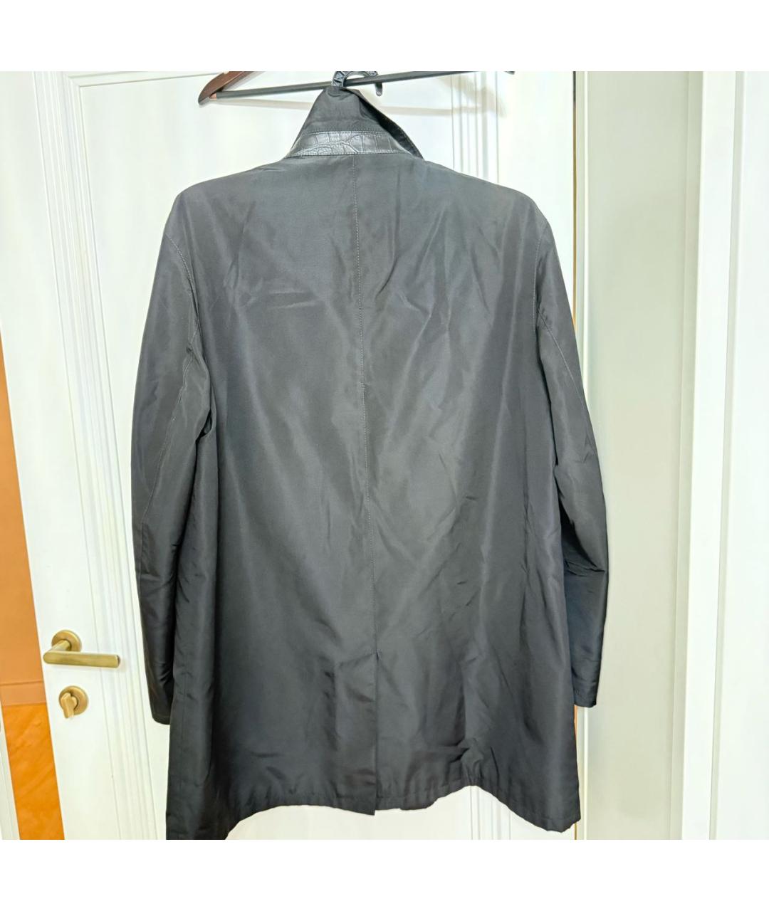 STEFANO RICCI Черный полиэстеровый тренч / плащ, фото 2