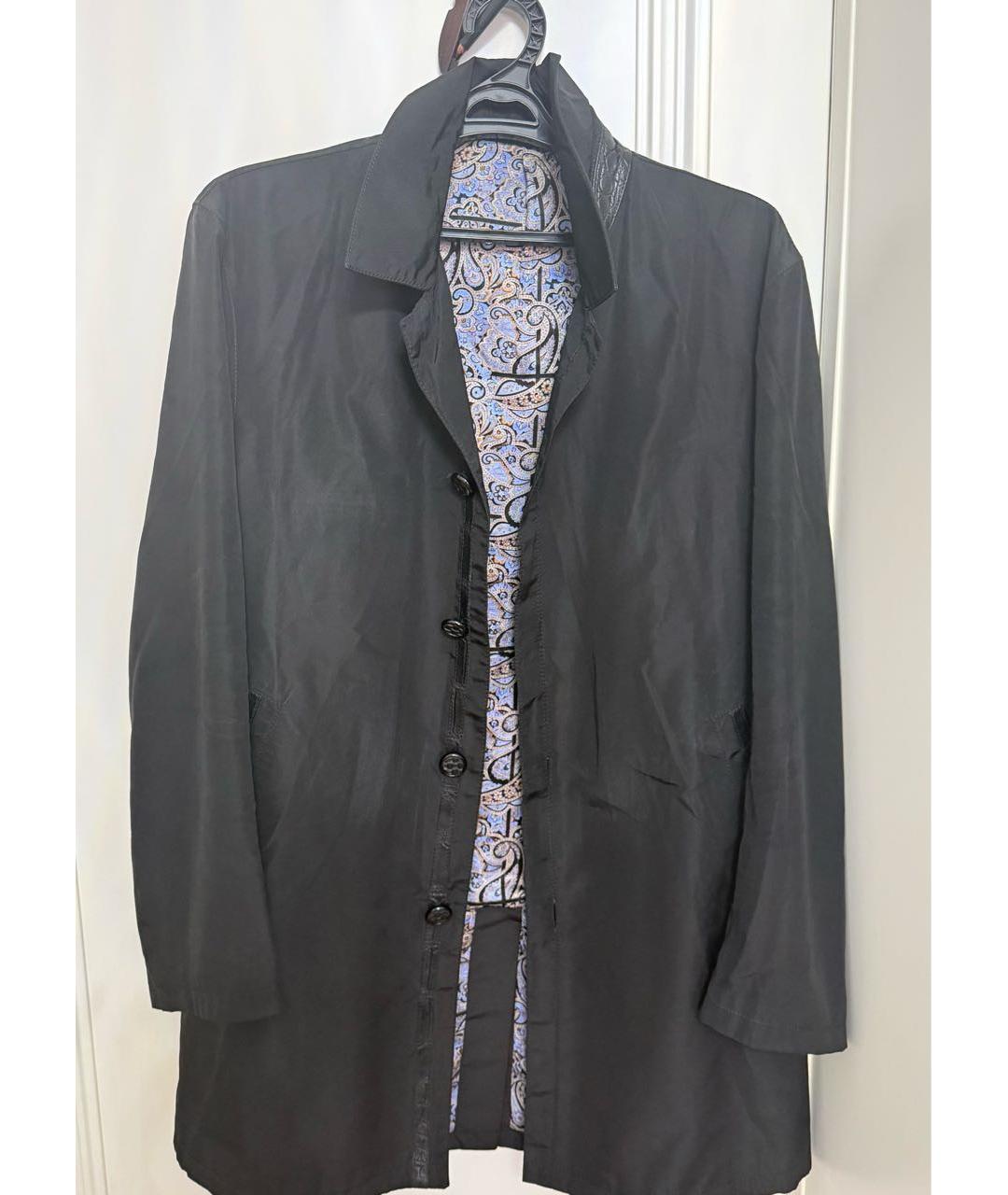 STEFANO RICCI Черный полиэстеровый тренч / плащ, фото 3