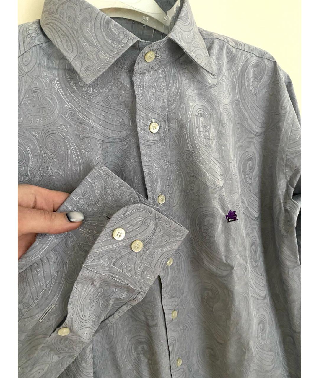 ETRO Серая хлопковая классическая рубашка, фото 3