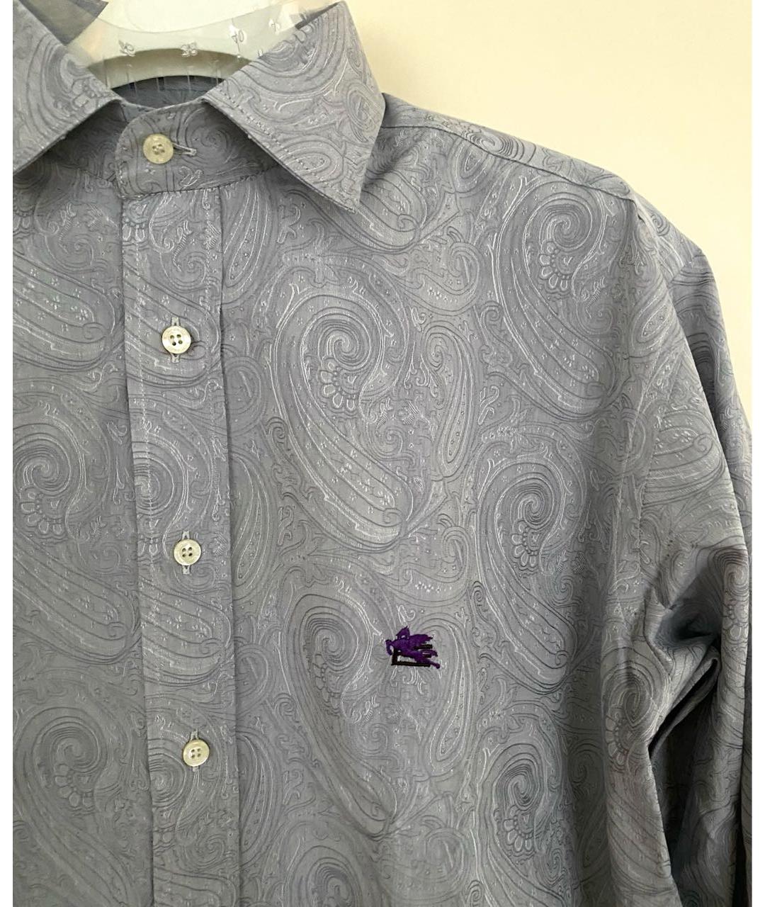 ETRO Серая хлопковая классическая рубашка, фото 2