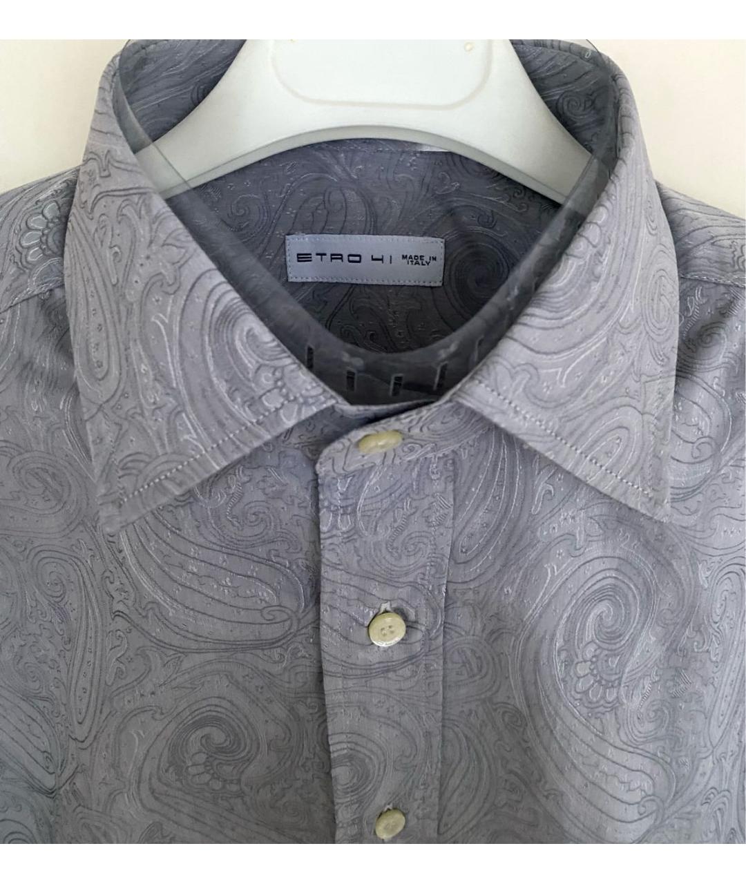 ETRO Серая хлопковая классическая рубашка, фото 6