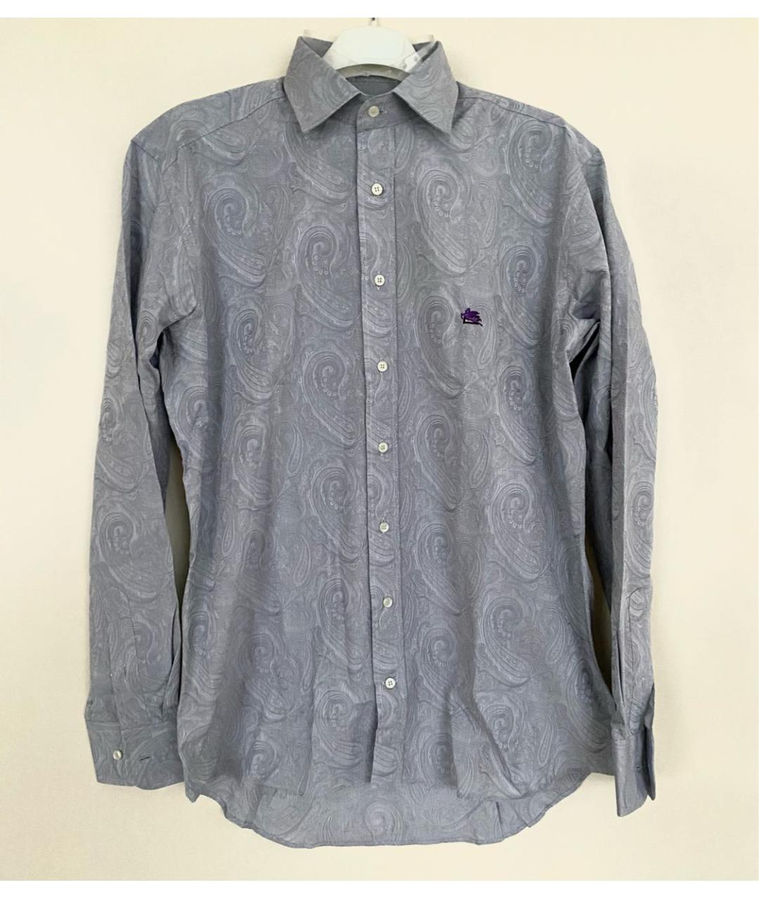 ETRO Серая хлопковая классическая рубашка, фото 9