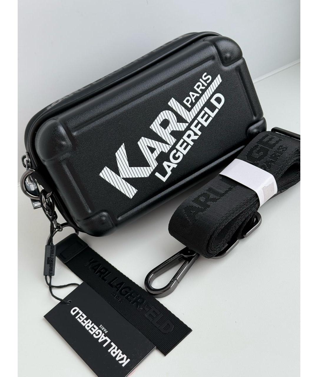 KARL LAGERFELD Черная сумка на плечо, фото 2