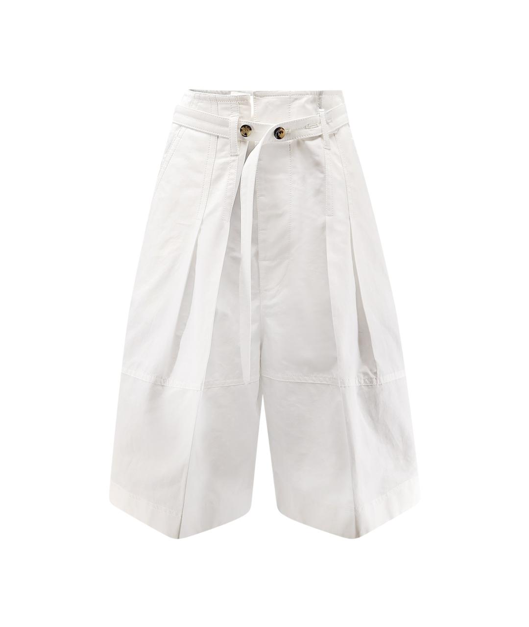 BOTTEGA VENETA Белые хлопковые шорты, фото 1