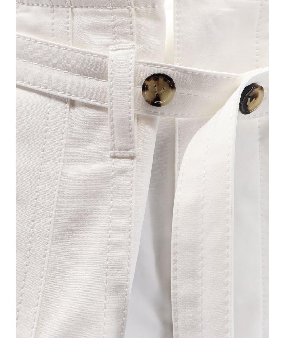BOTTEGA VENETA Белые хлопковые шорты, фото 3