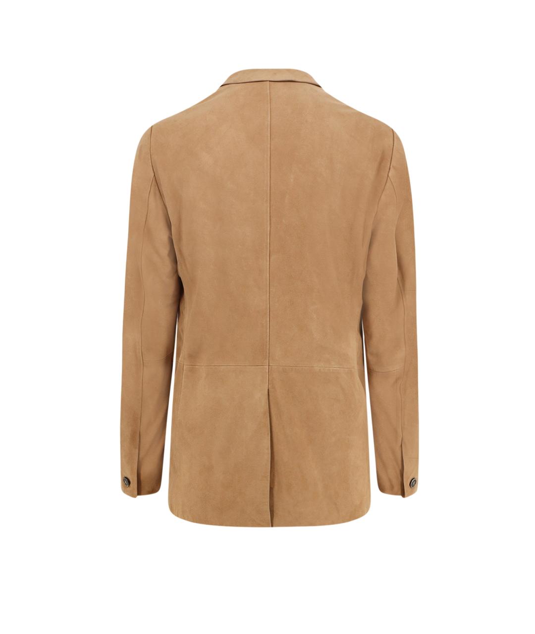 HUGO BOSS Бежевый замшевый пиджак, фото 2