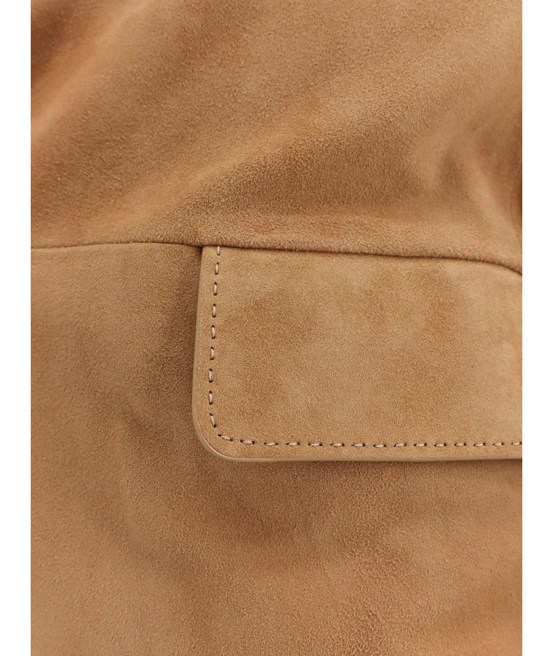 HUGO BOSS Бежевый замшевый пиджак, фото 3