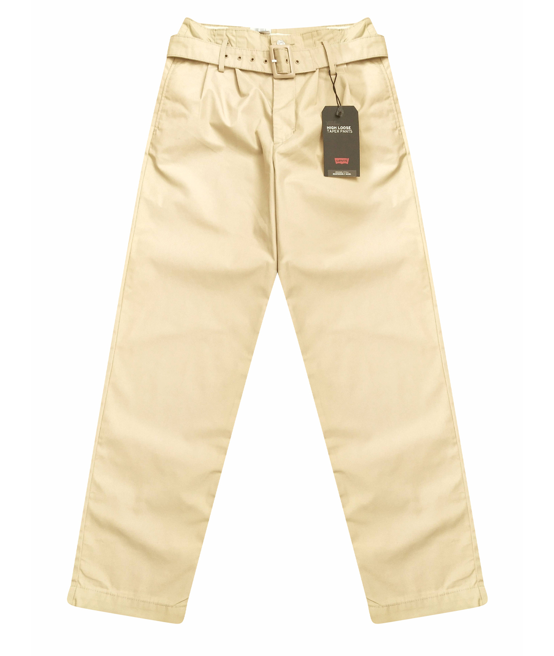 LEVI'S Бежевые хлопковые прямые брюки, фото 1