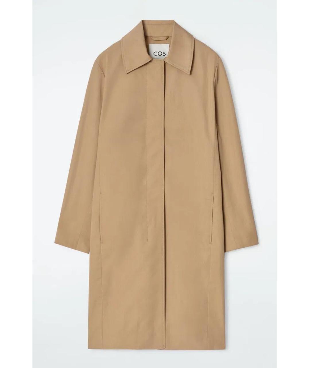 COS Бежевый хлопковый тренч/плащ, фото 5