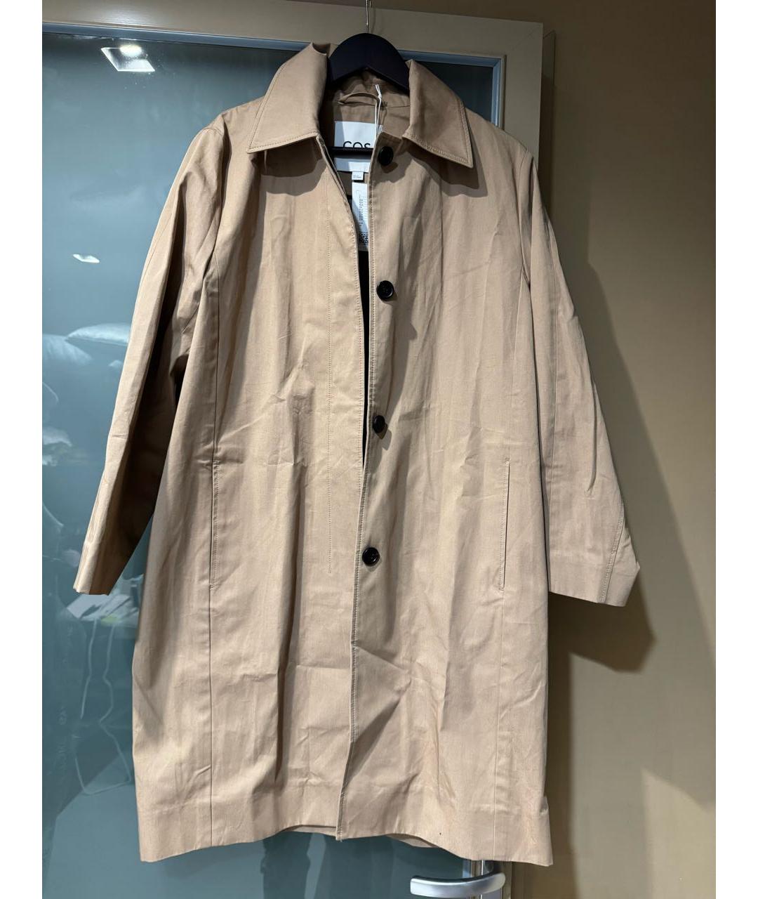 COS Бежевый хлопковый тренч/плащ, фото 9