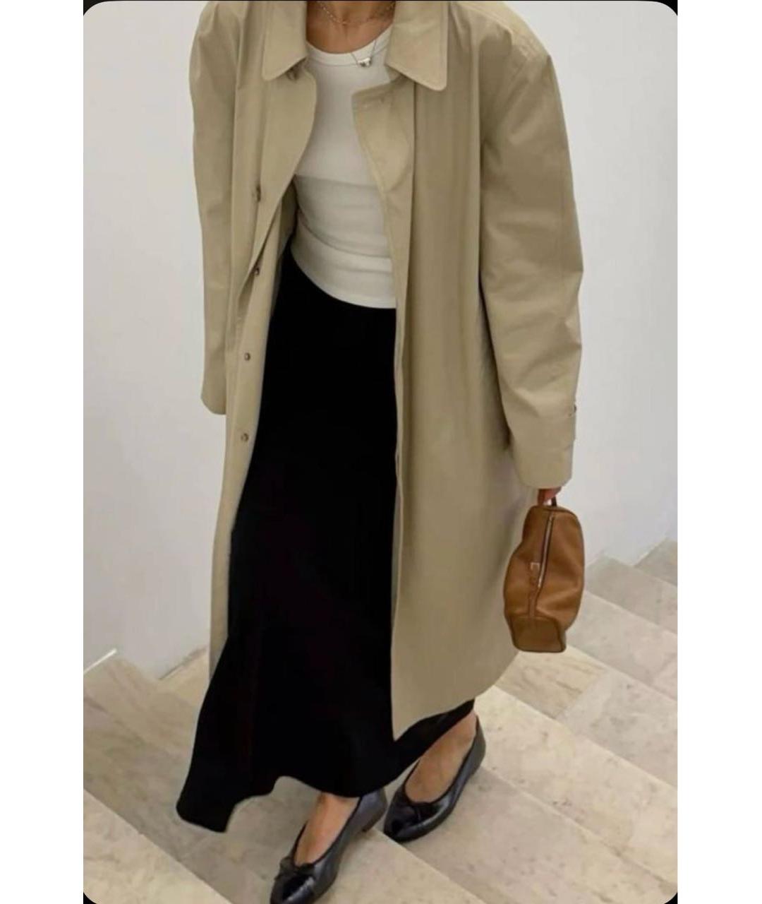 COS Бежевый хлопковый тренч/плащ, фото 7