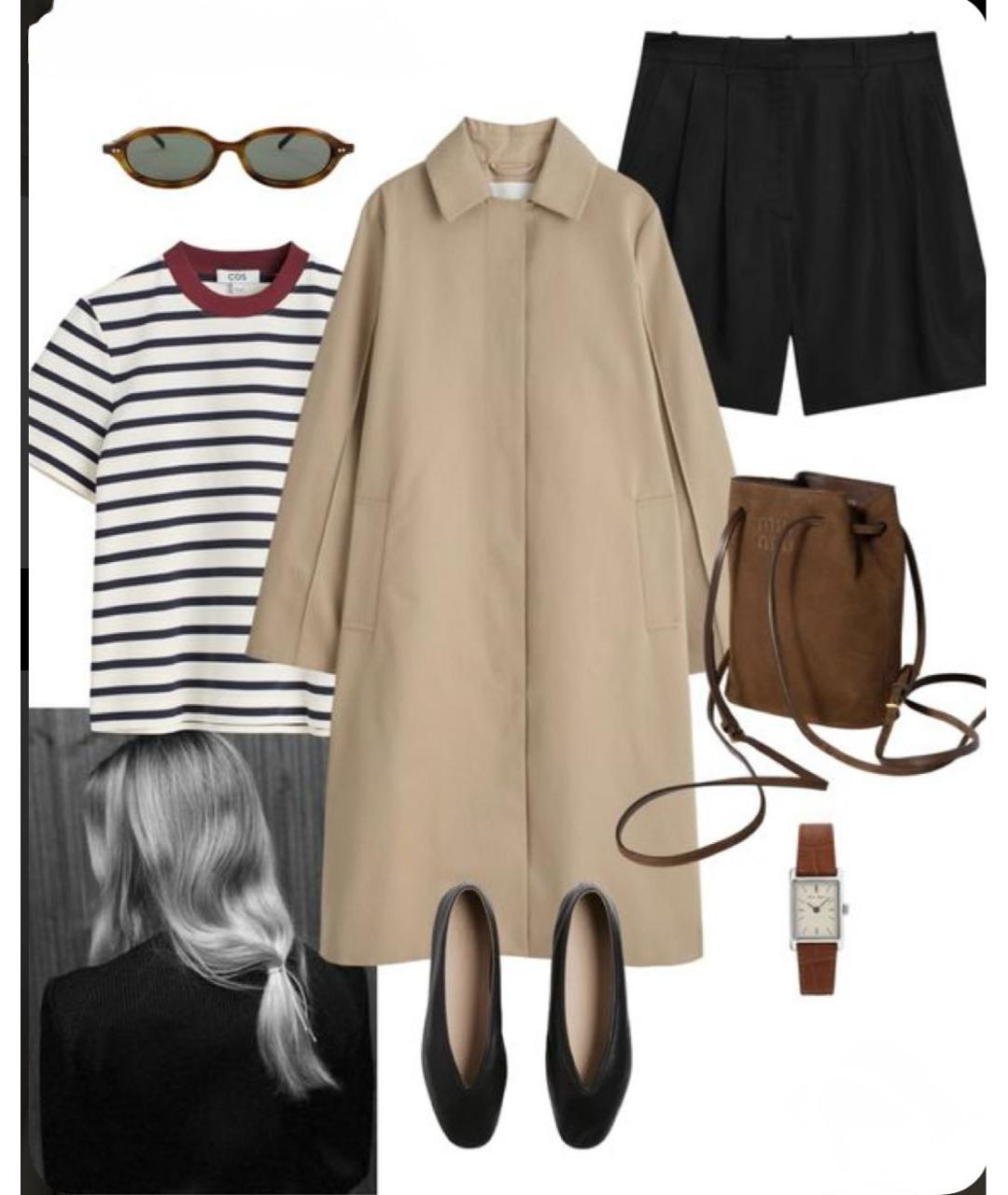 COS Бежевый хлопковый тренч/плащ, фото 6