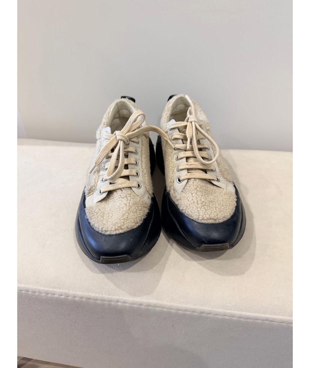 STELLA MCCARTNEY Бежевые текстильные брогги и оксфорды, фото 2