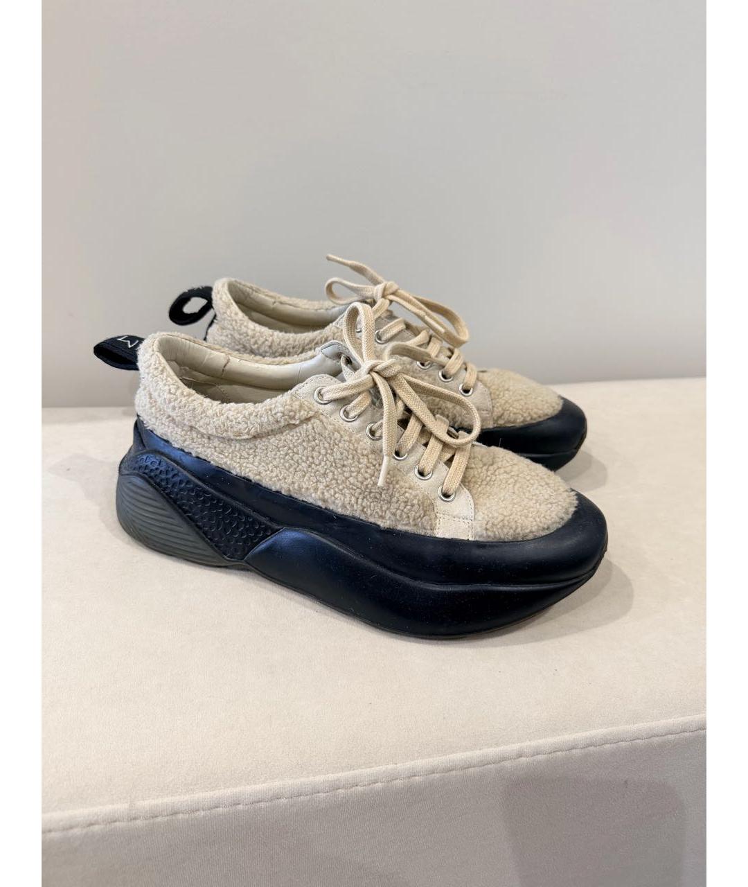 STELLA MCCARTNEY Бежевые текстильные брогги и оксфорды, фото 5