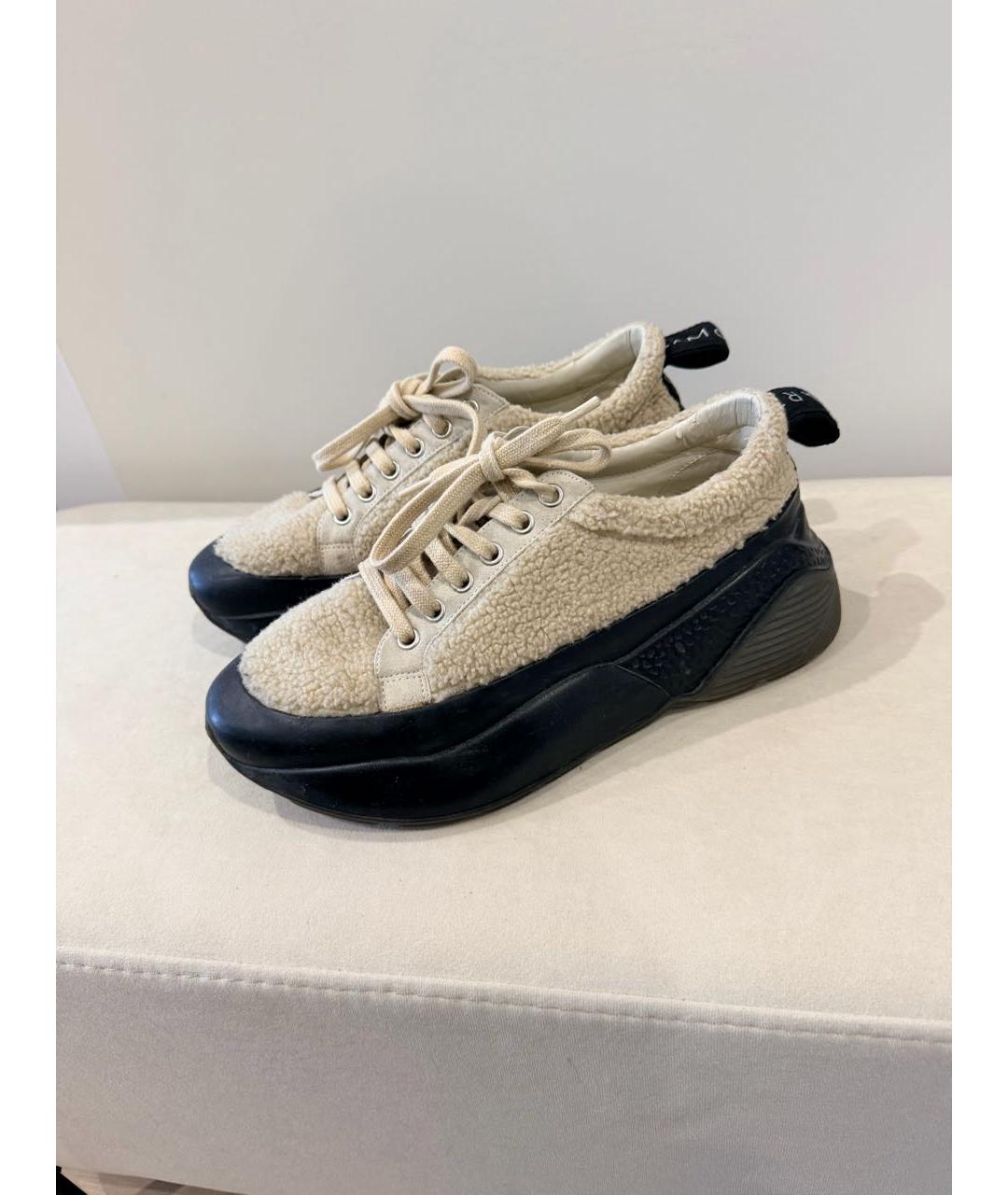 STELLA MCCARTNEY Бежевые текстильные брогги и оксфорды, фото 3