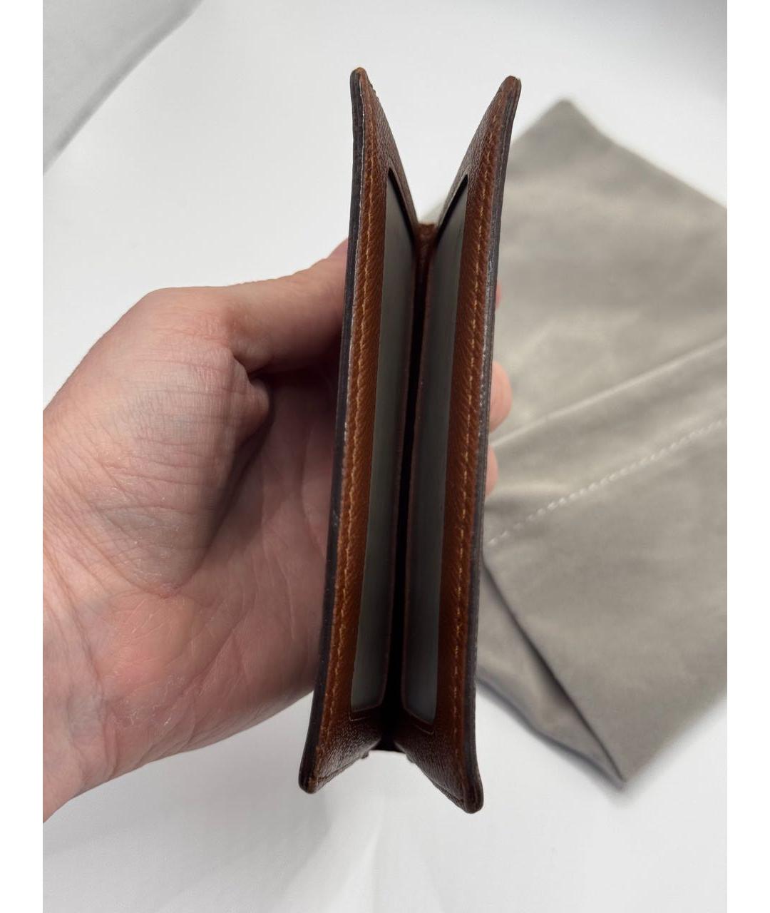 LOUIS VUITTON Коричневый кардхолдер, фото 5