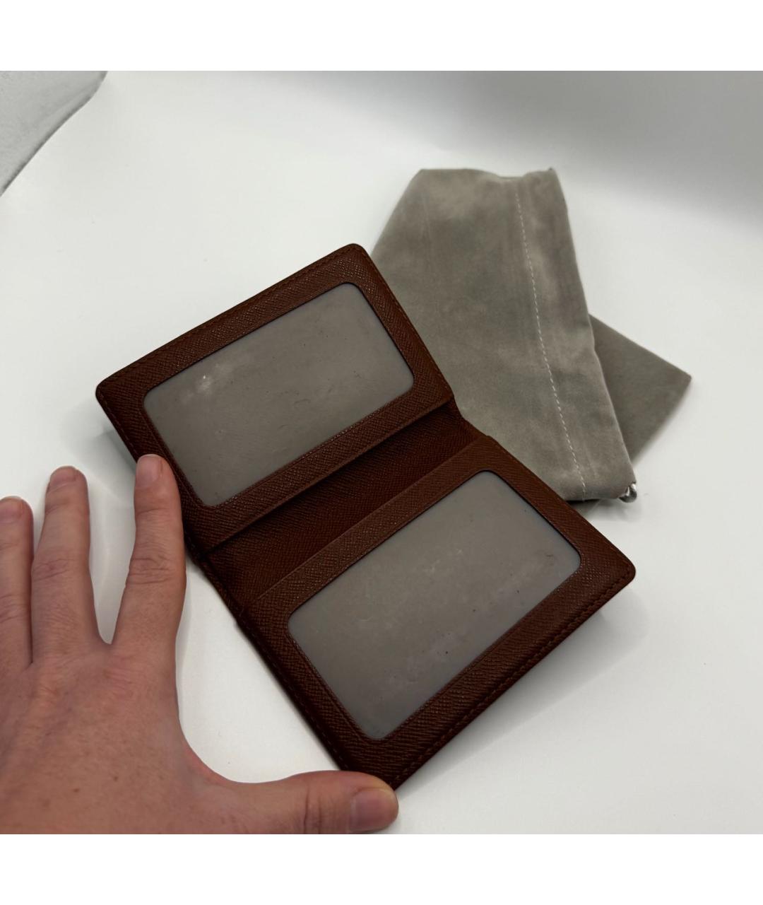 LOUIS VUITTON Коричневый кардхолдер, фото 2