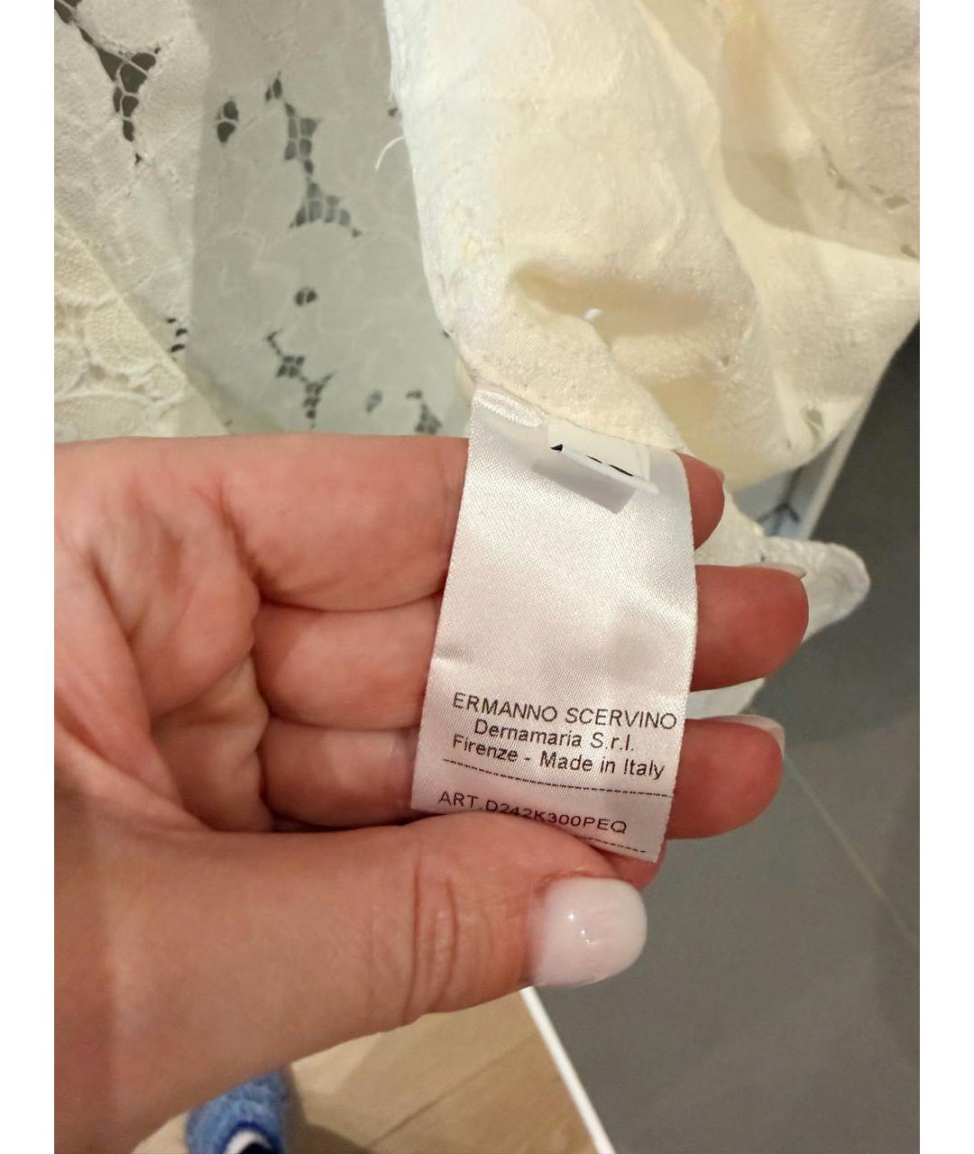 ERMANNO SCERVINO Белый хлопковый кардиган, фото 4