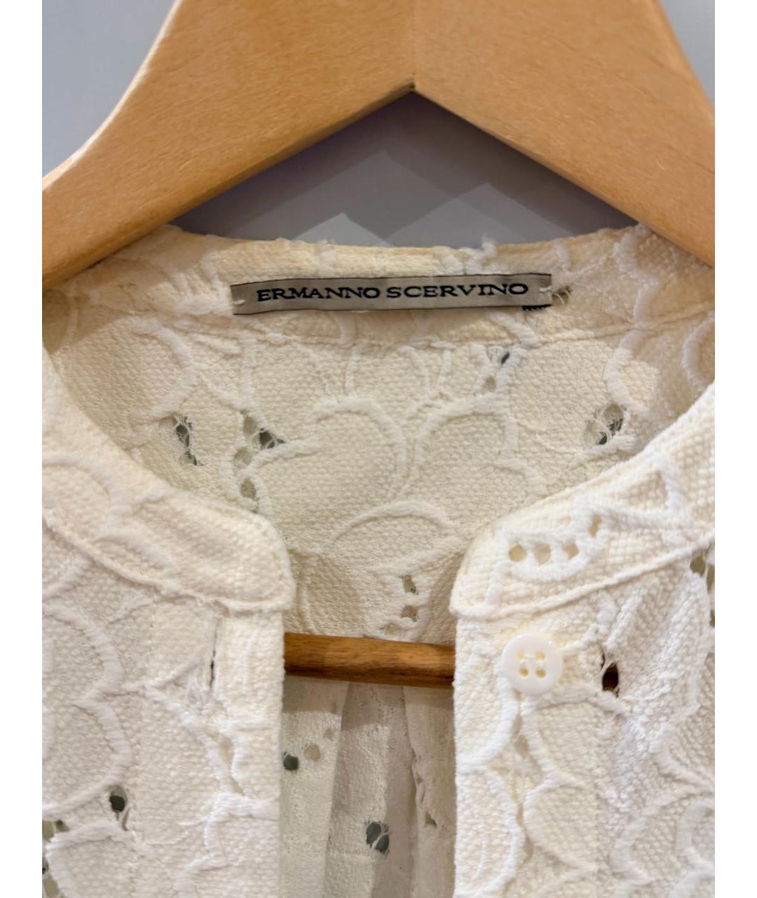 ERMANNO SCERVINO Белый хлопковый кардиган, фото 5