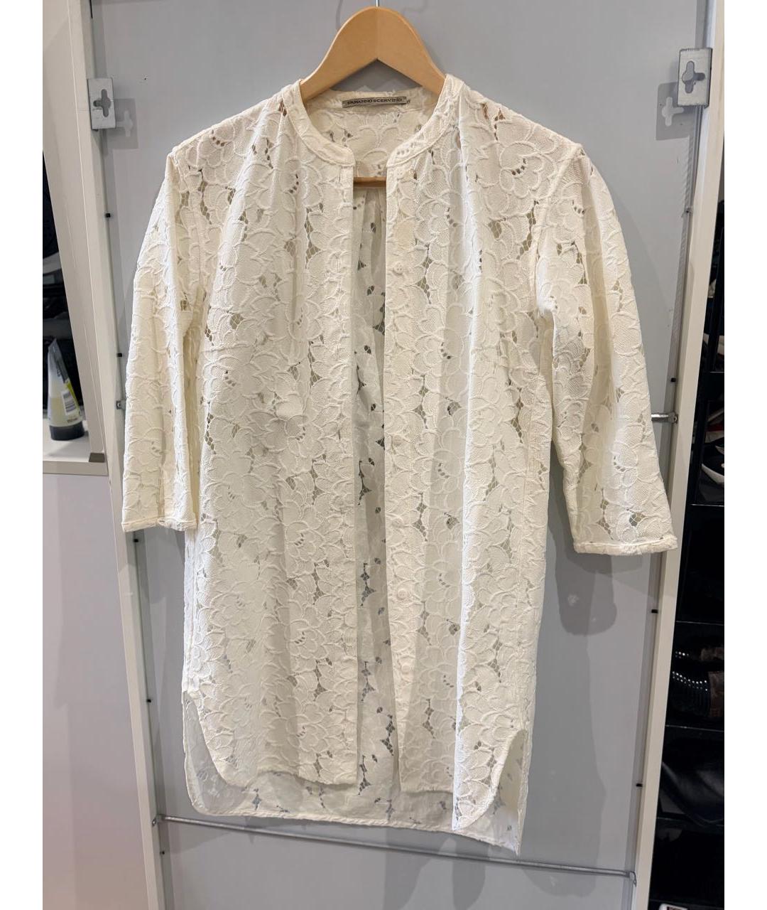 ERMANNO SCERVINO Белый хлопковый кардиган, фото 6