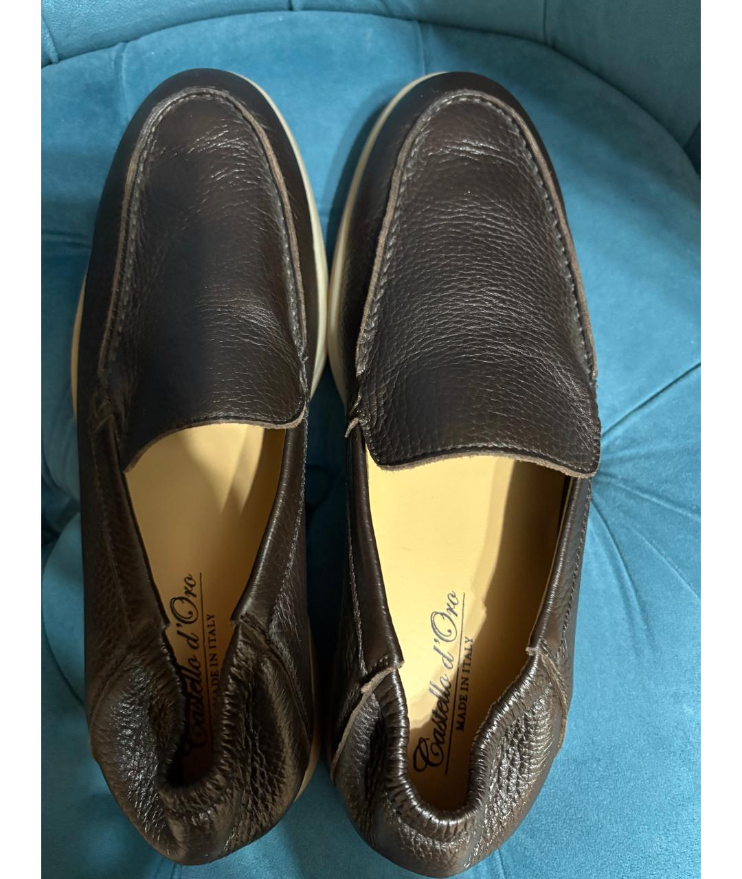Castello d'Oro Коричневые кожаные лоферы, фото 7