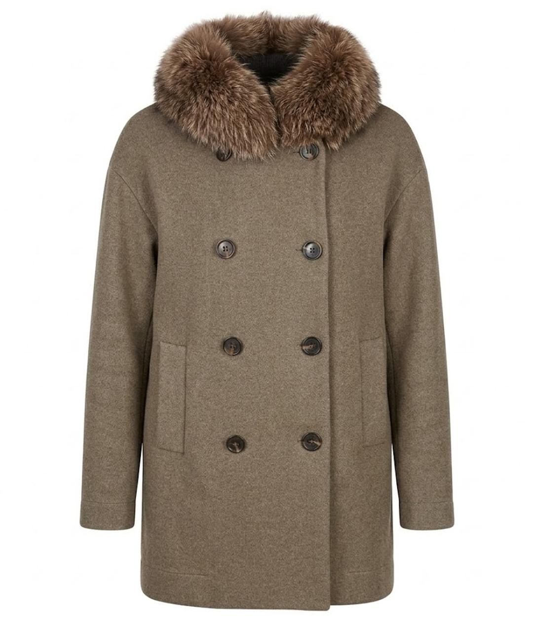 BRUNELLO CUCINELLI Хаки кашемировый кардиган, фото 1