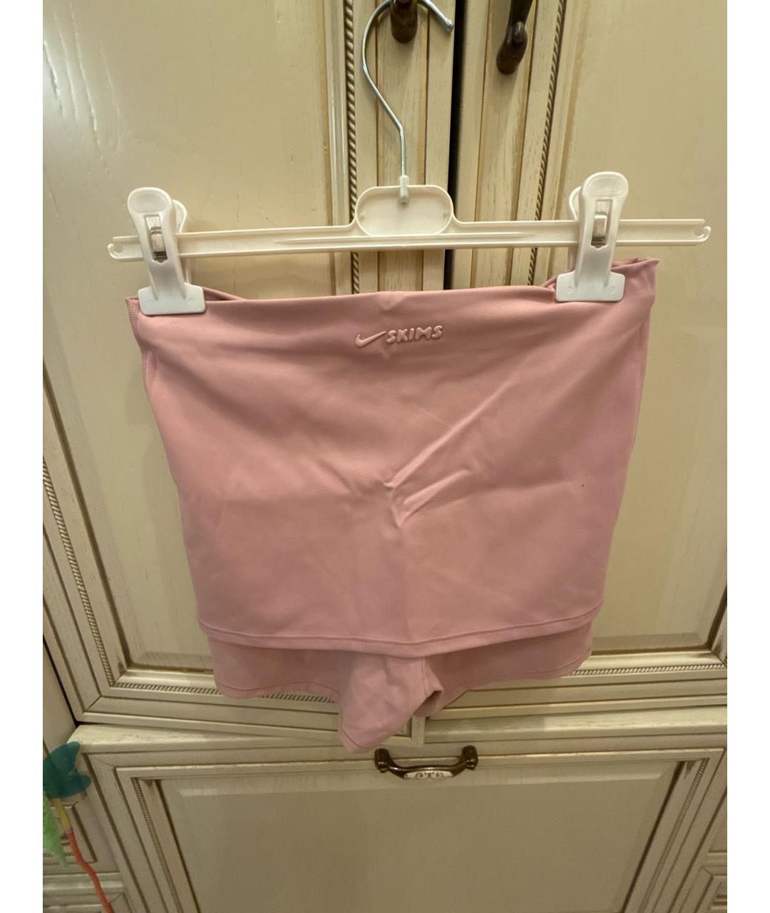 SKIMS Розовые полиамидовые спортивные брюки и шорты, фото 2