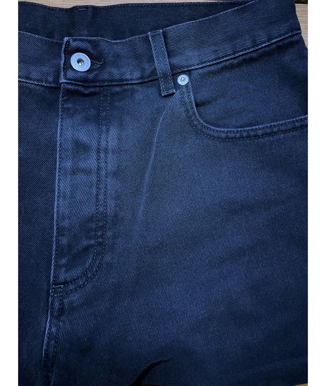 HERON PRESTON Черные хлопковые прямые джинсы, фото 4