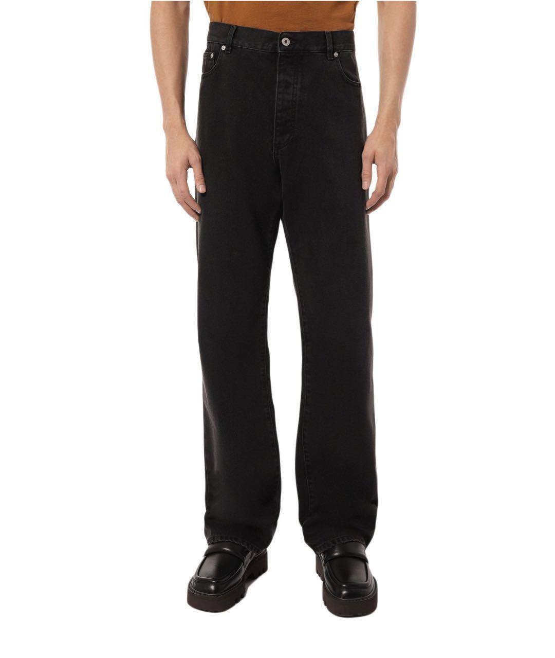 HERON PRESTON Черные хлопковые прямые джинсы, фото 5