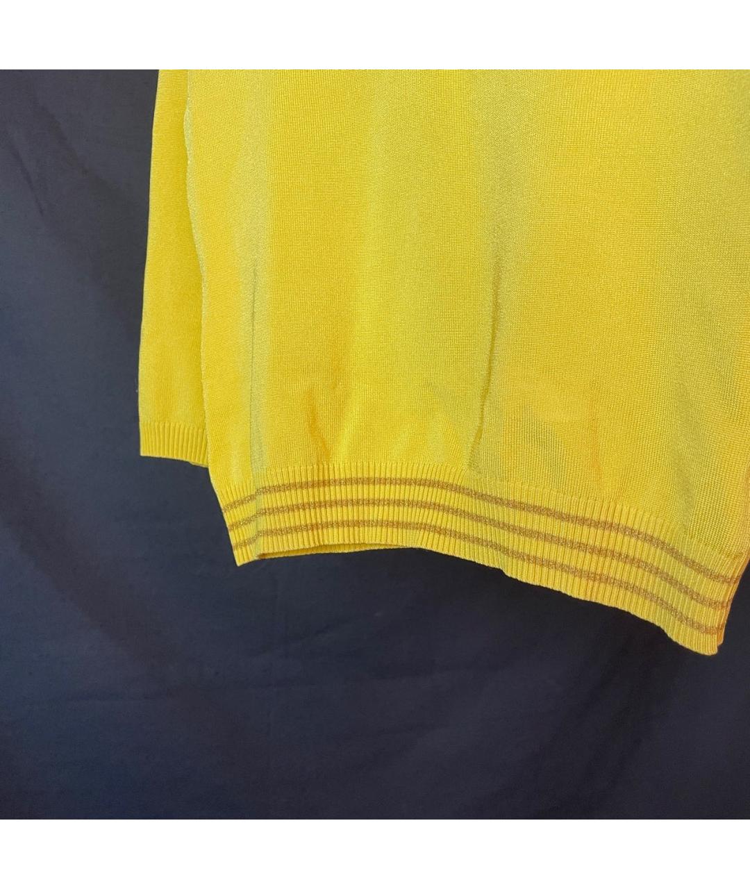 JEAN PAUL GAULTIER Желтый вискозный джемпер / свитер, фото 5