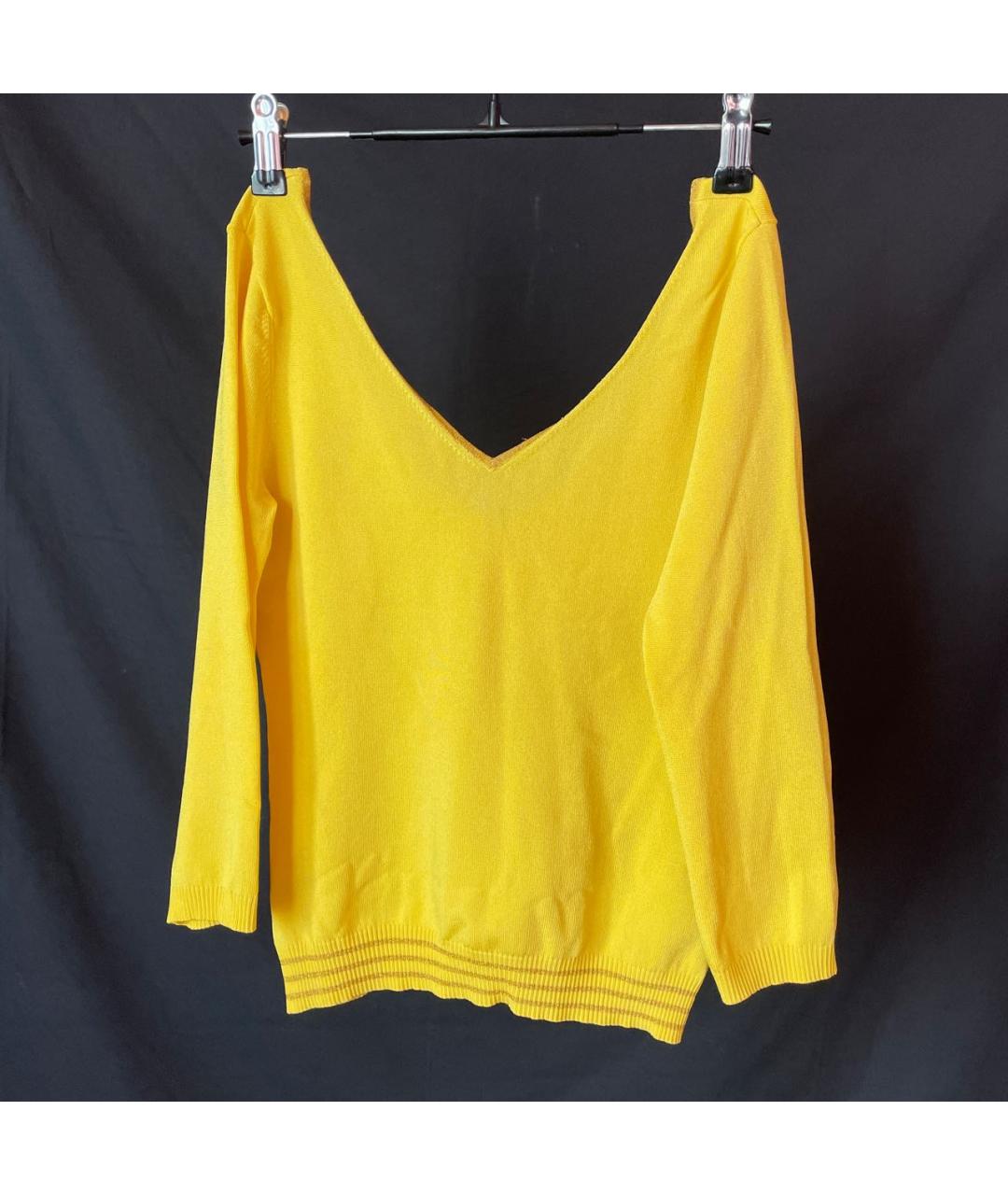 JEAN PAUL GAULTIER Желтый вискозный джемпер / свитер, фото 6