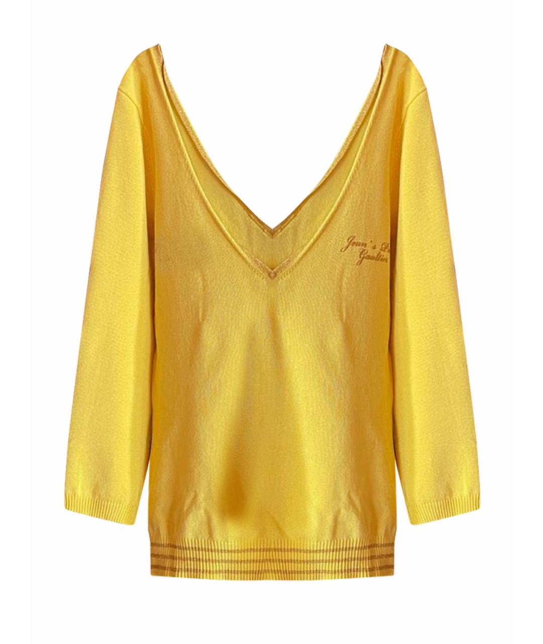 JEAN PAUL GAULTIER Желтый вискозный джемпер / свитер, фото 1