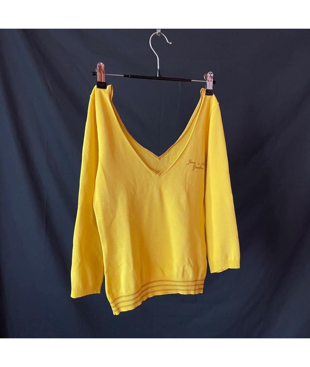 JEAN PAUL GAULTIER Желтый вискозный джемпер / свитер, фото 2