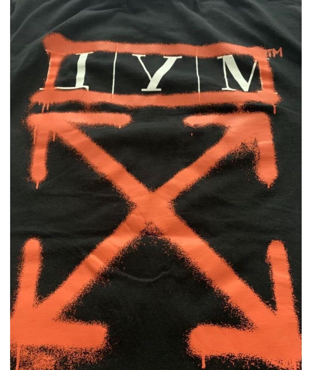 OFF-WHITE Черная хлопковая футболка, фото 6