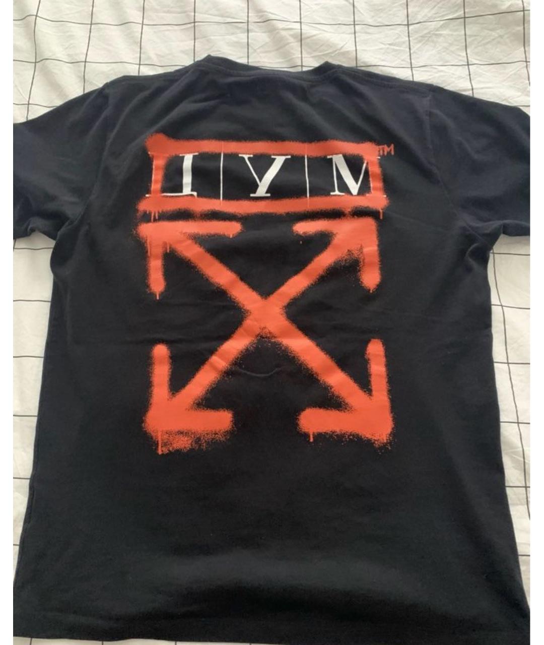 OFF-WHITE Черная хлопковая футболка, фото 2