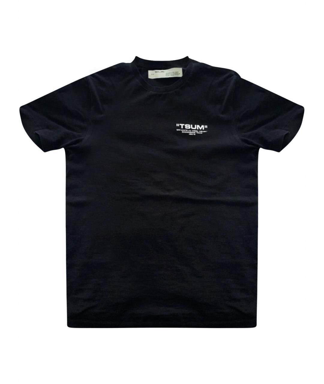 OFF-WHITE Черная хлопковая футболка, фото 1